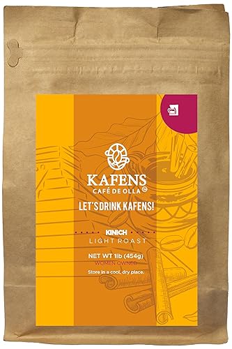 KINICH: Cafe De Olla, 100% Organic ingredients, Light Roast Blend Ground Coffee, Piloncillo (unprocessed cane sugar) and Ceylon cinnamon, 1lb(Pack