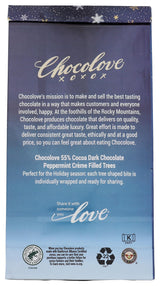 Chocolove Peppermint Crème Trees in Dark Chocolate | 55% Cocoa | Festive Christmas Candy & Chocolates for Gifting | Crafted with Belgian Chocolate |