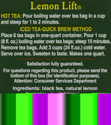 Bigelow Lemon Lift Tea Bags - 20 Count (Pack of 3)