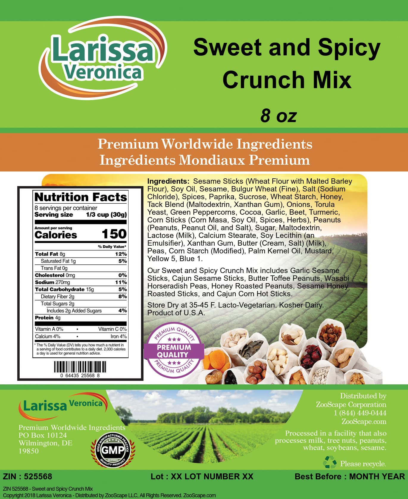 Sweet and Spicy Crunch Mix (8 oz, ZIN: 525568) - 3 Pack