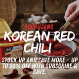 Gochujang Premium - Korean Red Chili Paste [ Mild | 1.1 lb (500g) ] - Gluten-Free/ 0 Fat/ 0 Cholesterol / (40 Calories/Serving) | Spicy & Sweet Savory