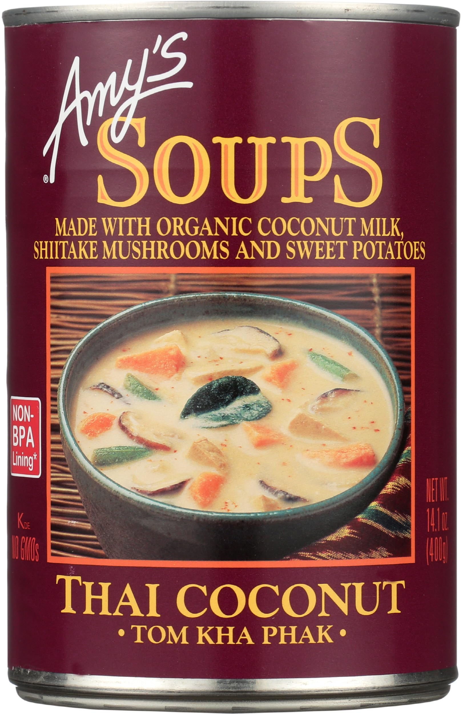 Amy's Organic Soups, Thai Coconut (Tom Kha Phak), 14.1 Ounce