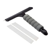 Amazon Basics All-Purpose Window Squeegee with Handle for Car Windshield, Shower, Glass, Mirror Cleaning, Silicone Rubber Blade, Streak-Free Results