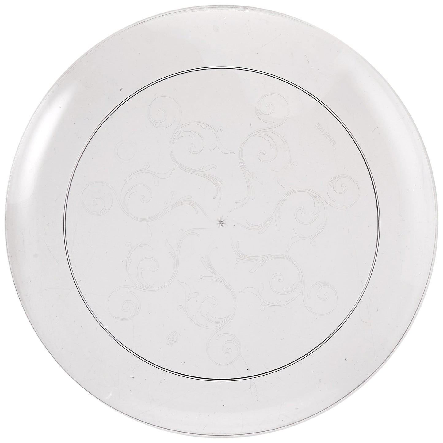 Fineline Settings 20-Piece Savvi Serve Plastic Plate, 7-Inch, Clear