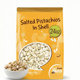 Gourmet Roasted California In Shell Pistachios Salted (24 oz.) Extra Large - Roasted to Perfection - Super Crunchy & Delicious - Farm Fresh Nuts Brand