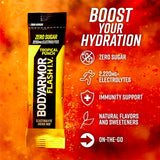 BODYARMOR Flash I.V. Electrolyte Packets, Tropical Punch, Zero Sugar Drink Mix, Single Serve Packs, Coconut Water Powder, Hydration for Workout