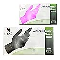 NeVi USA Disposable Nitrile Exam Gloves: 4-mil, Latex-Free Medical, Cleaning, Food-Safe Gloves - 100 Pieces (Size Medium)