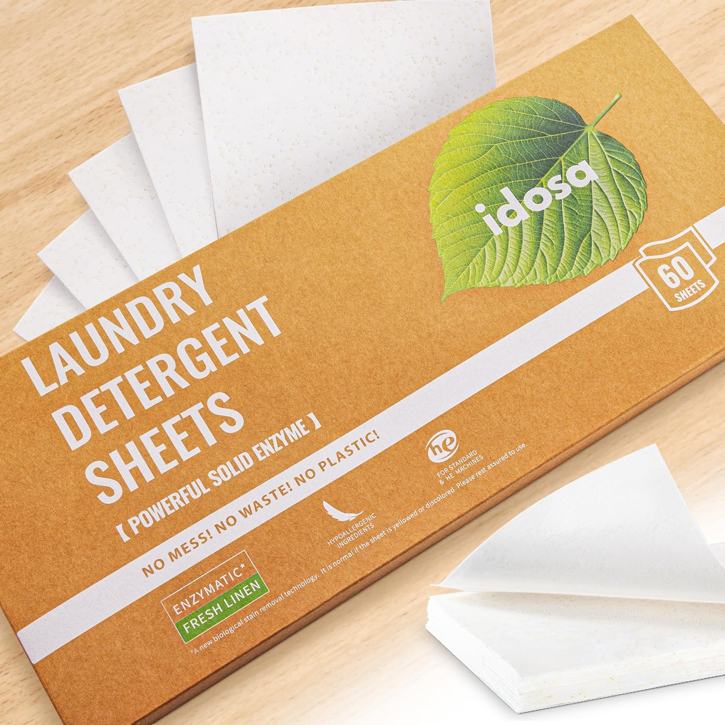 Laundry Detergent Sheets 120 Loads Stain-Fighting Enzymes - Plant Powered Fragrance Microcapsules Eco-Friendly Laundry Soap Sheets - Home or Travel