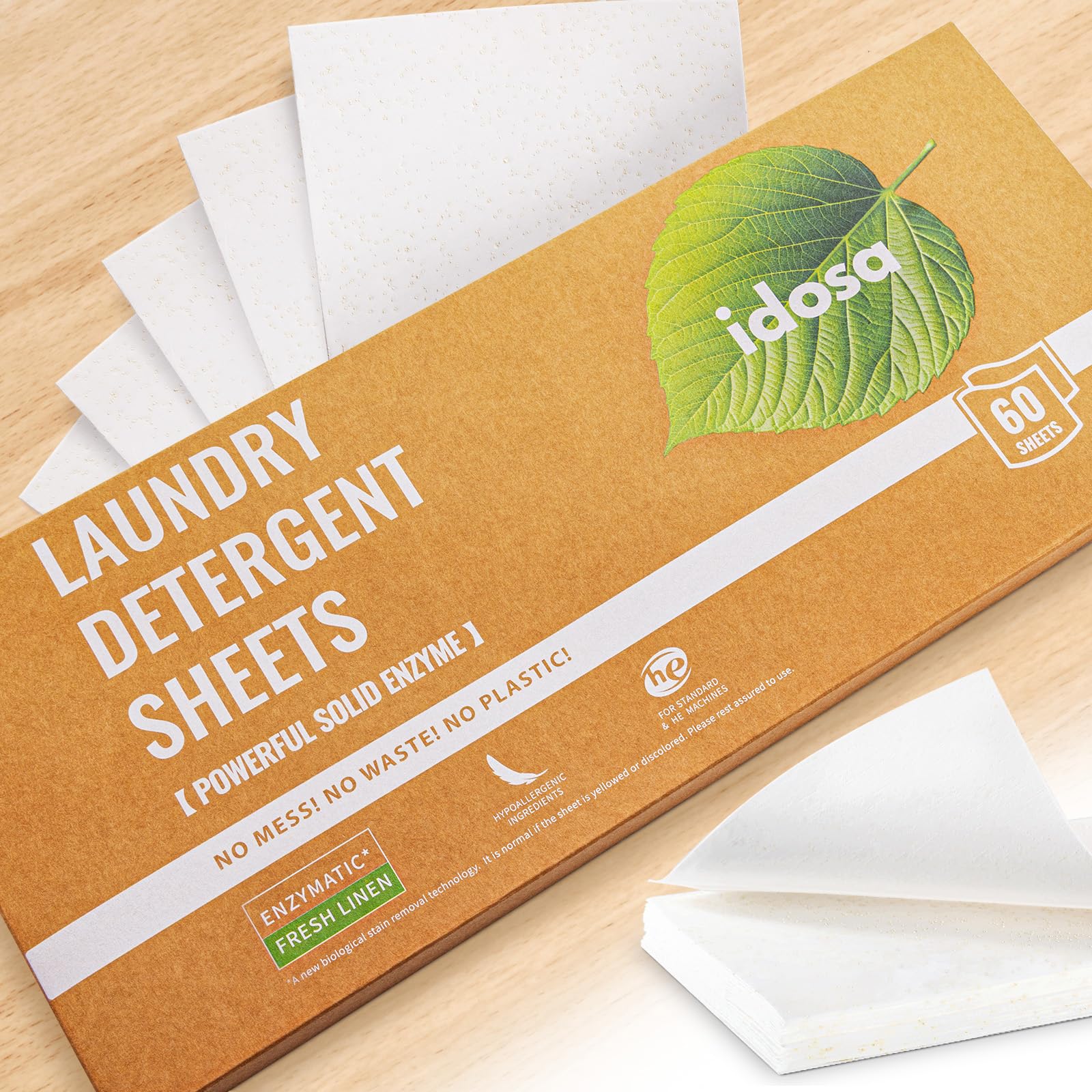 Laundry Detergent Sheets 120 Loads Stain-Fighting Enzymes - Plant Powered Fragrance Microcapsules Eco-Friendly Laundry Soap Sheets - Home or Travel