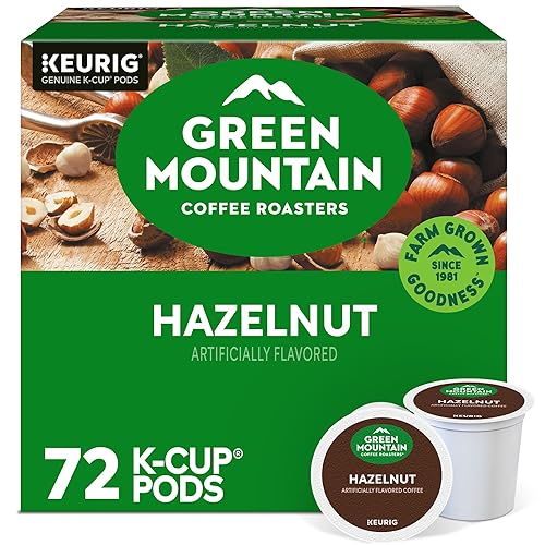 Green Mountain Coffee Roasters Hazelnut Keurig Single-Serve K-Cup pods, Light Roast Coffee, 72 Count