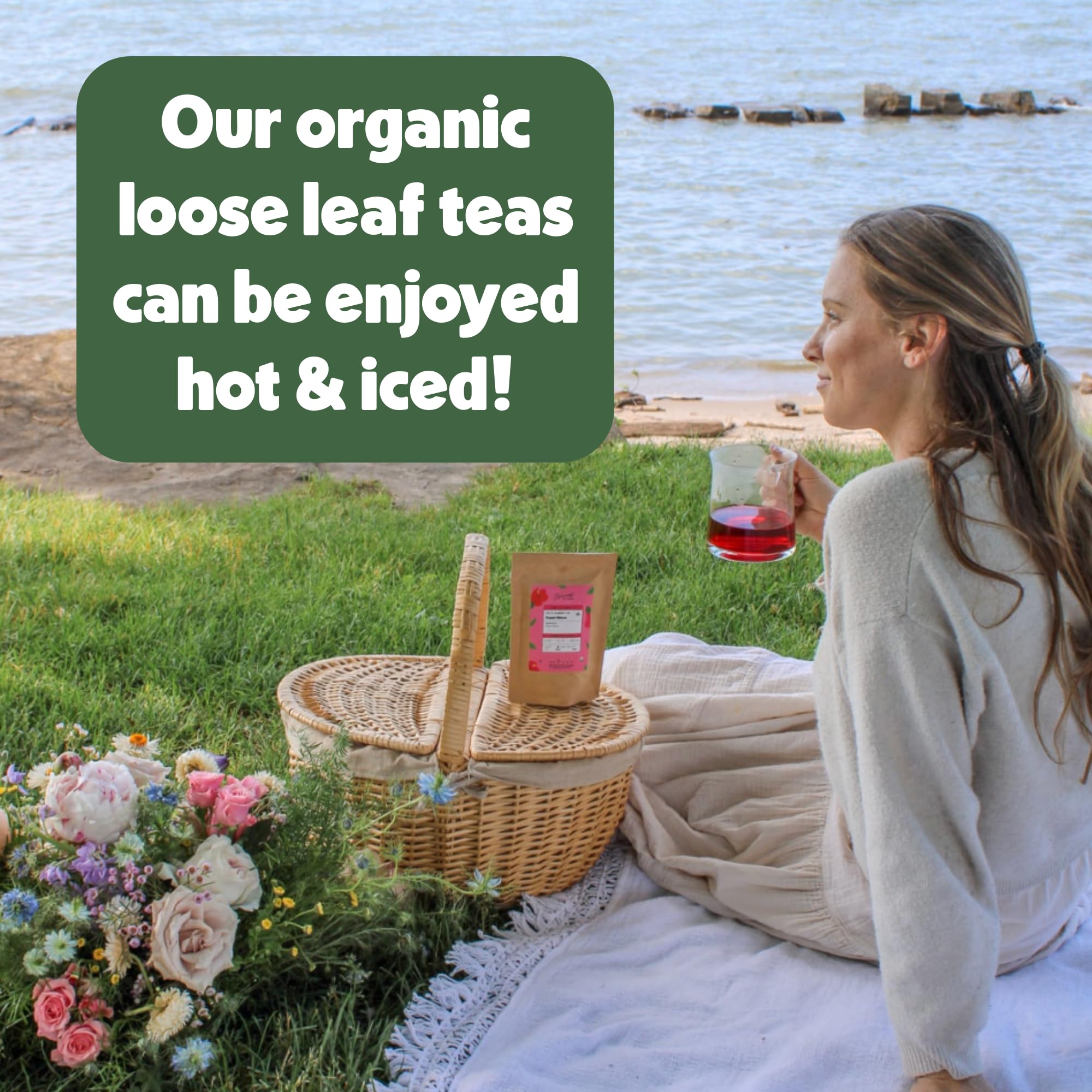 Heavenly Tea Leaves Organic Ginger Lemon Green, Loose Leaf Green Tea, 4 oz. (Approx. 50 Cups of Tea) - Antioxidant & Immune Boosting, Hot or Iced Tea
