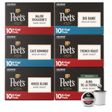 Peet's Coffee, Keurig K-Cup Pods Variety Pack, 100% Arabica Coffee - Major Dickason's Blend, Big Bang, French Roast, Café Domingo, Organic Alma De La