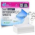 Laundry Detergent Sheets,Travel Laundry Sheet No Chemical Natural Eco Friendly Detergent, Dissolvable for sink wash Fresh &Clean Clothes, Liquidless