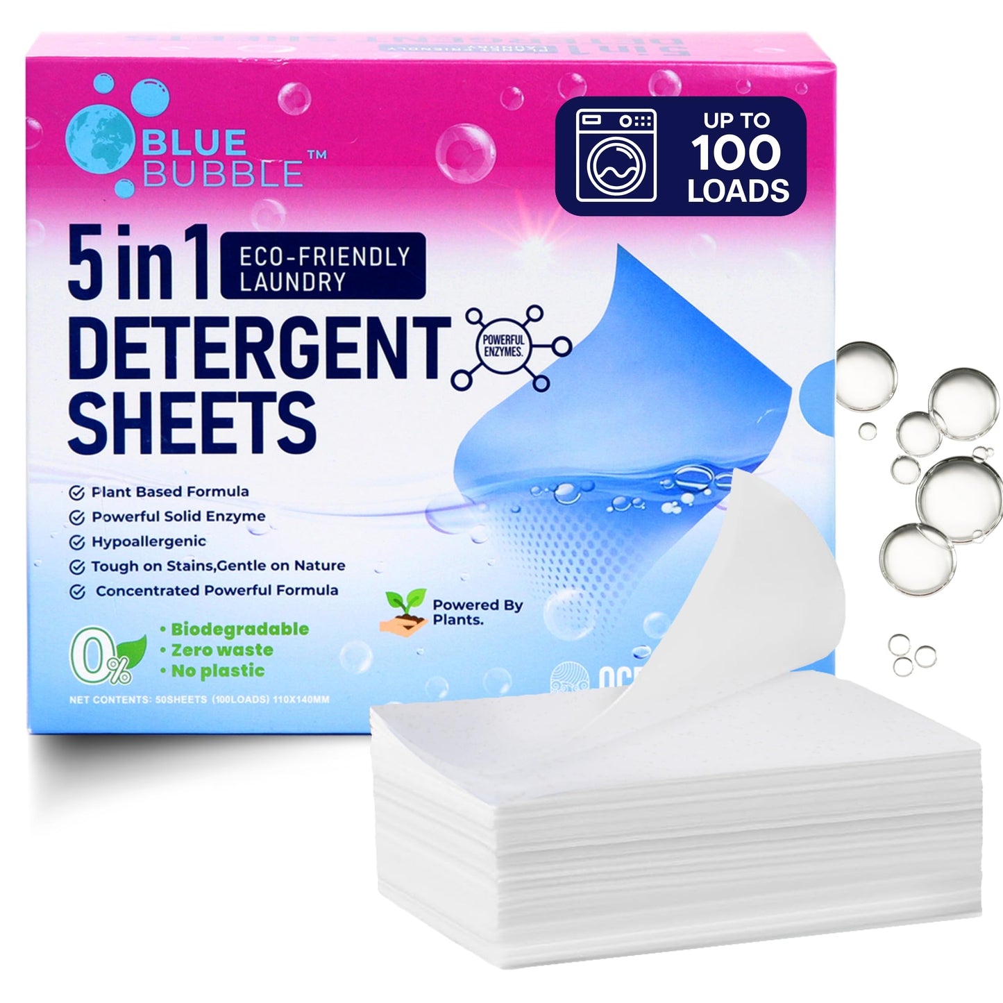 Laundry Detergent Sheets,Travel Laundry Sheet No Chemical Natural Eco Friendly Detergent, Dissolvable for sink wash Fresh &Clean Clothes, Liquidless