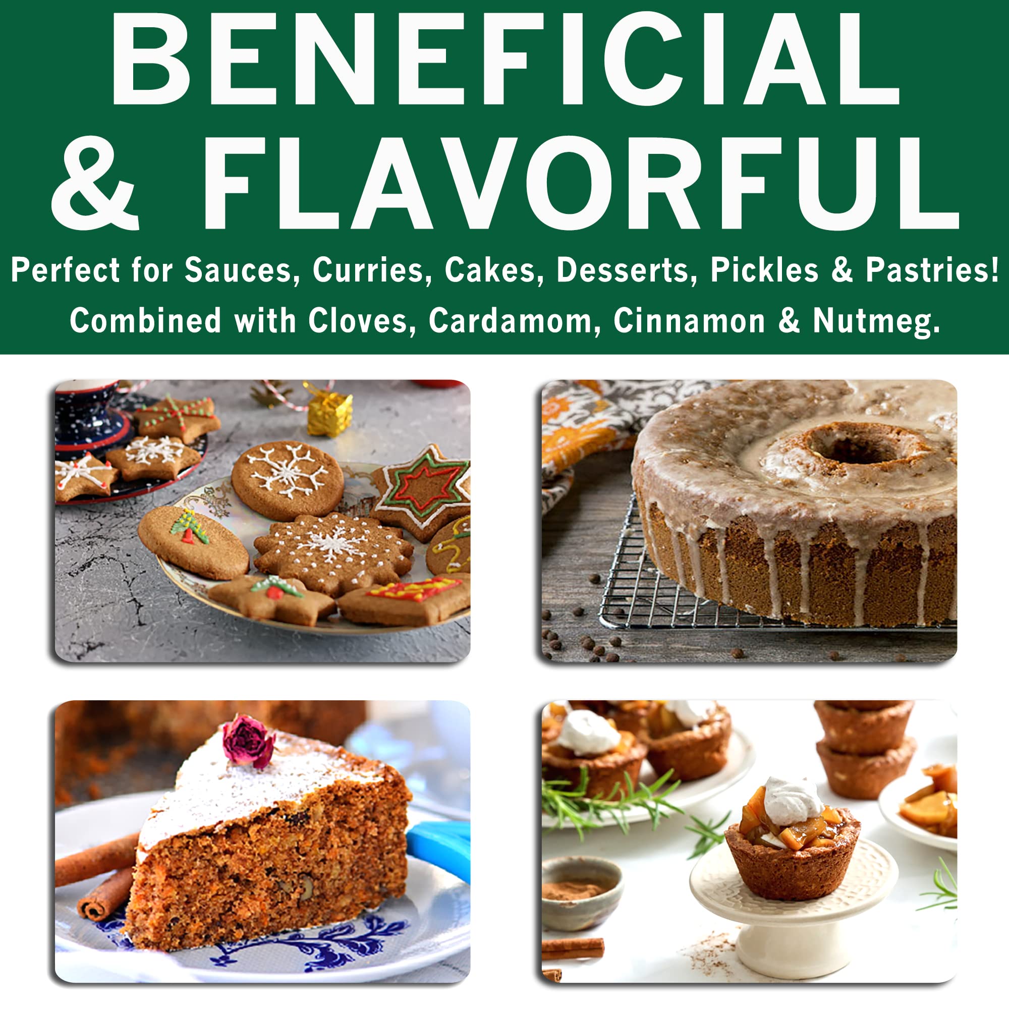SPICES VILLAGE Ground Allspice (8 oz) - Powdered Fresh Whole Allspice Berries, Ground Jamaican Pimento Seeds, Natural Seasoning for Curries Pastries