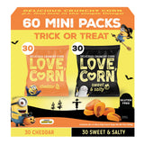 LOVE CORN Variety Pack, Featuring Cheddar & Sweet and Salty, 0.35 oz x 60 Delicious Crunchy Corn Healthy Family Snacks Gluten Free, Kosher, NON-GMO