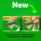 Bounty Full Sheet Paper Towels, White, 2 Triple Rolls = 6 Regular Rolls (Packaging May Vary)