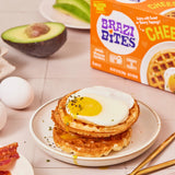 Brazi Bites Gluten-Free Cheesy Waffles | Six Count Cartons (8-pck)
