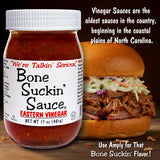 Bone Suckin' Eastern Vinegar BBQ Sauce, Carolina Barbecue Sauce, 17 Ounce