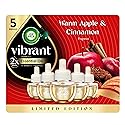 Air Wick Vibrant Plug in Scented Oil Refill, Infused with Essential Oils, Plug in Air Fresheners for Home, Fall Scent, Fall Décor, Warm Apple