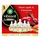 Air Wick Vibrant Plug in Scented Oil Refill, Infused with Essential Oils, Plug in Air Fresheners for Home, Fall Scent, Fall Décor, Warm Apple