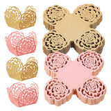 SHOWERORO 100pcs Design Chocolate Wrappers Elegant Truffle Cups for Weddings Parties Celebrations Metallic Baking Liners for Desserts