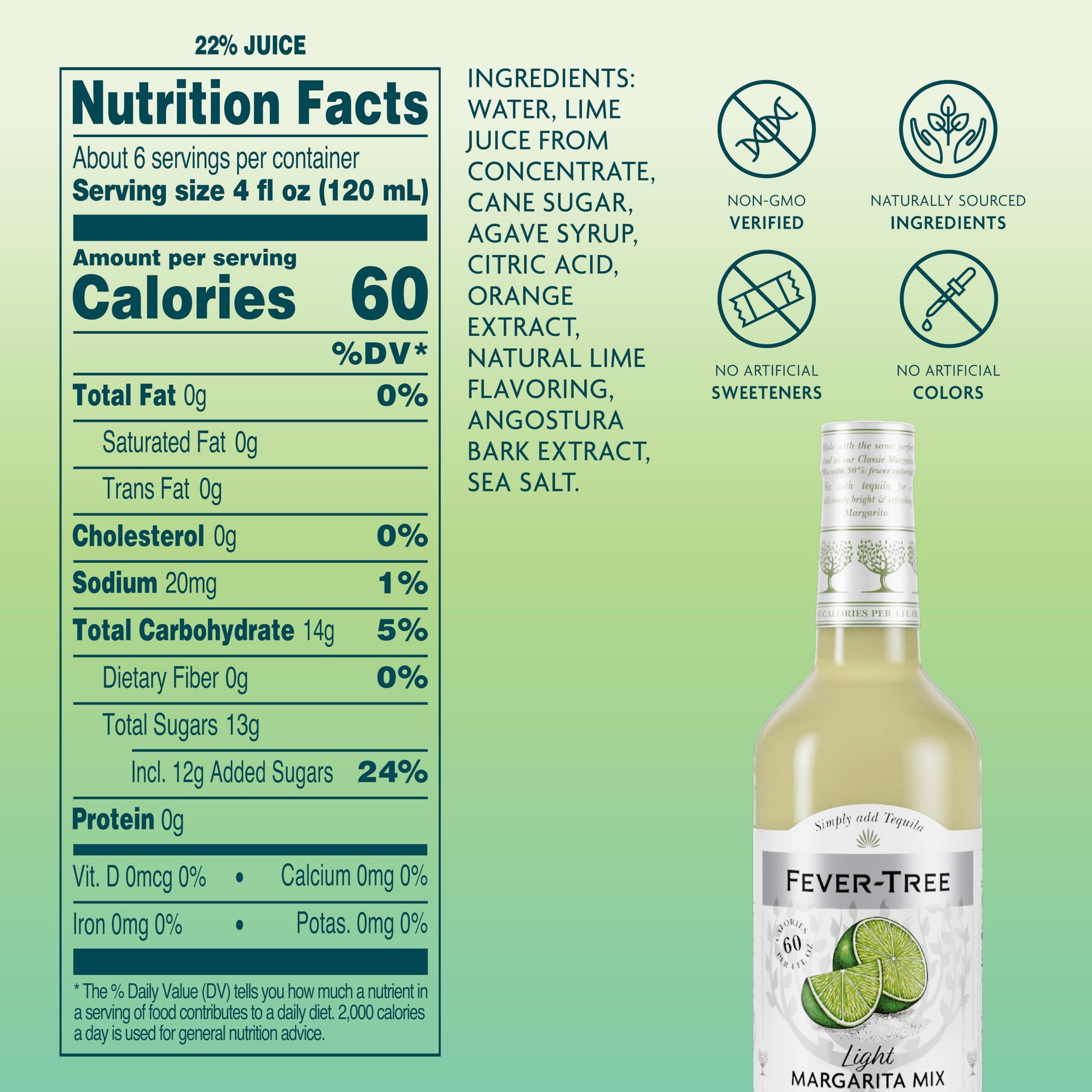 Fever-Tree, Mix Margarita Light, 25.36 Fl Oz