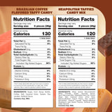 Taffy Candy Mix - 2 Pound Bag (150 Count) - Individually Wrapped Vanilla, Chocolate, Strawberry Caramels and Coffee Chews - Assorted Candy Variety
