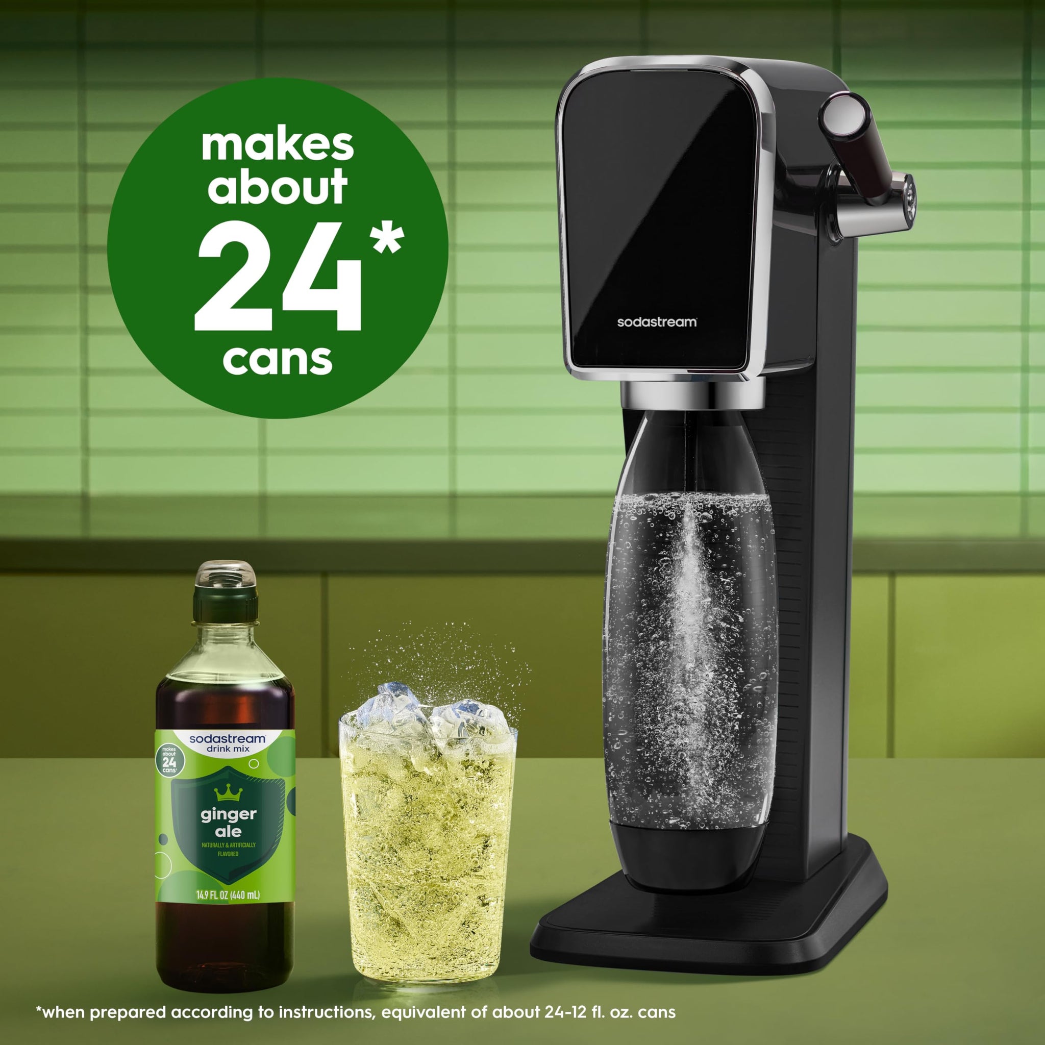 Sodastream Ginger Ale New Pour Bottle, 14.9 Fl Oz (Pack of 4)