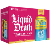Liquid Death Iced Tea - Death Island (Tropical-Flavored Black Tea), Less Sugar*, Boost of Caffeine, B Vitamins, No Artificial Sweeteners, 12 Fl Oz