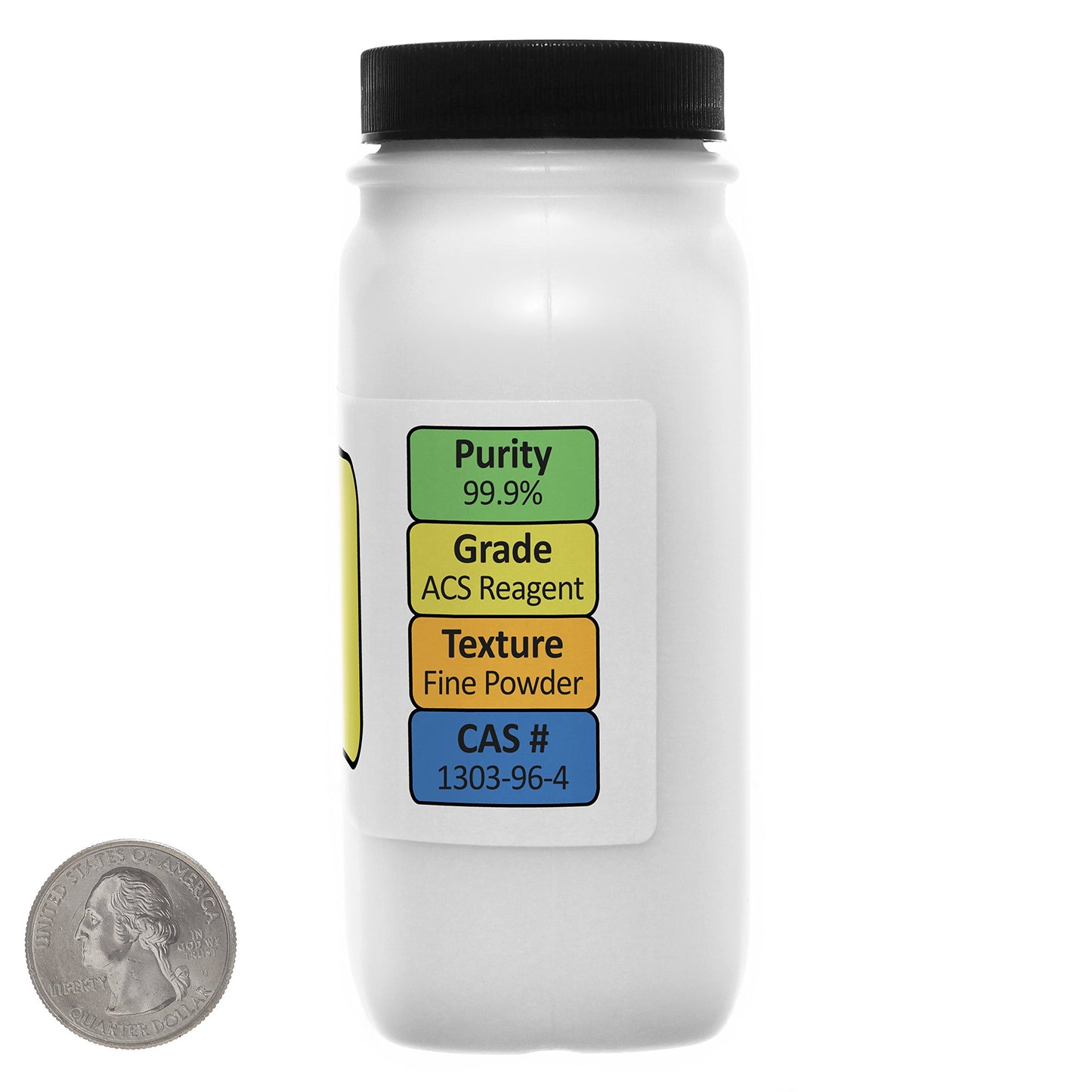 Sodium Borate Decahydrate [Na2B4O7.10H2O] 99.9% ACS Grade Powder 1.5 Lb in Three Space-Saver Bottles