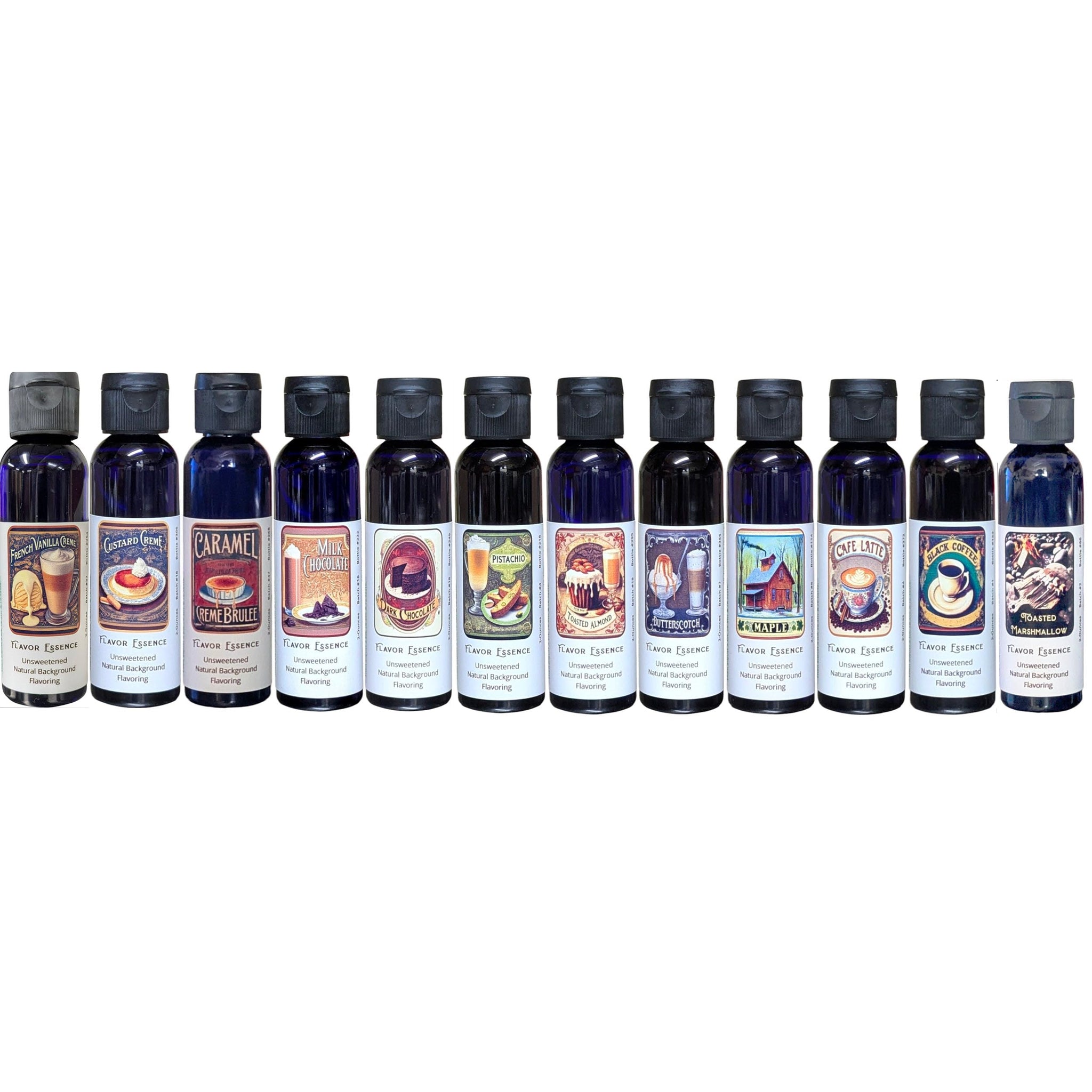 Flavor Essence Custom 5 Pack Case - Unsweetened Natural Flavors - Any Combination of Flavors You Want - 5 Bottles