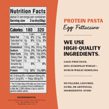 Al Dente Protein Pasta Egg Fettuccine - 30g High Protein in 3.5oz Serving, Lower Carb, High Fiber. Cage-Free Eggs & Semolina. (Previously Carba-Nada