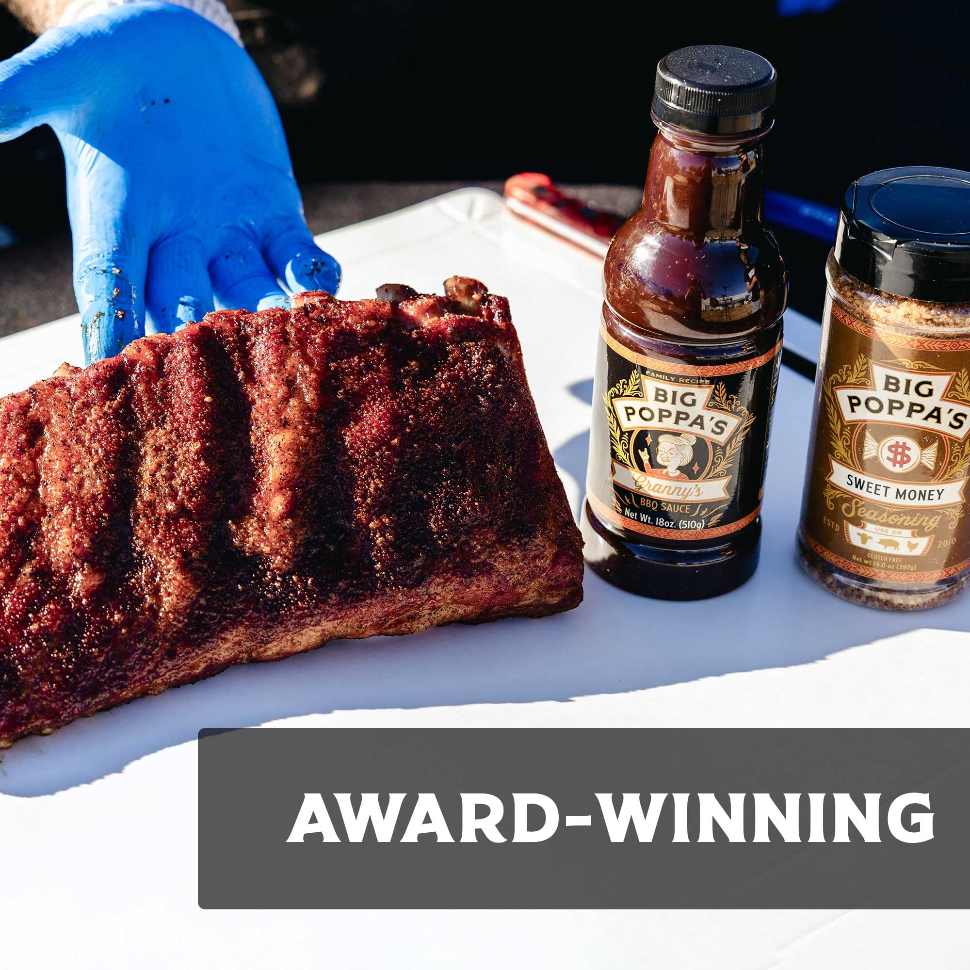 Big Poppa’s Pork BBQ Bundle Flavor System - Pork Injection, Sweet Rub and Classic BBQ Sauce Kit for Ribs, Pork Butt and Brisket - Balanced