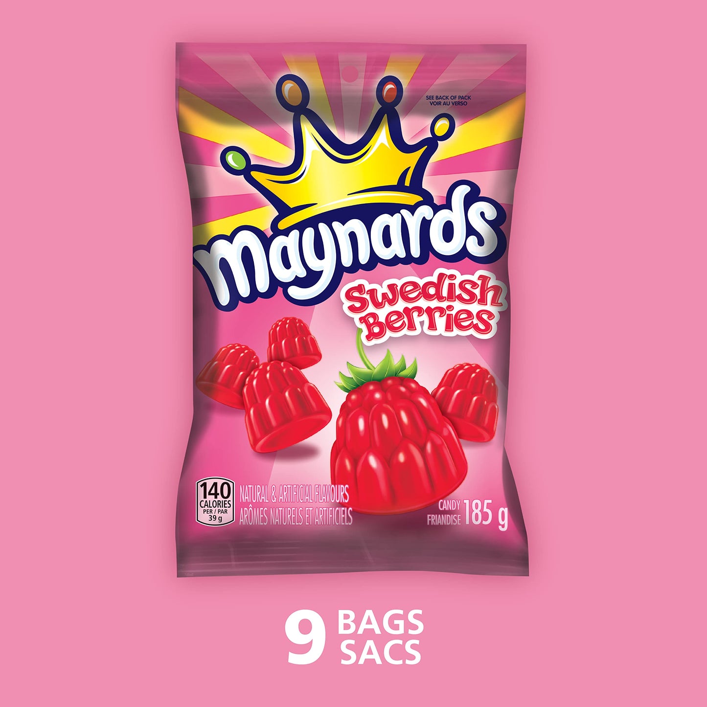 Maynards Swedish Berries, 185g, 9 Count - Imported from Canada