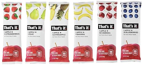 That's it Super Sampler, Pack of 24 (Apple With Blueberry, Strawberry, Pineapple, Pear, Cherry, Banana)