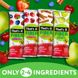 That’s it. High Fiber Fruit Bars Variety Pack (12 Count) - Cinnamon, Pear, Mixed Berries & Cherry, 7g Fiber from Real Fruit, 3-4 Ingredients, No Added