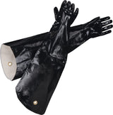 San Jamar Neoprene Shoulder Length Gloves, 31 Inches, Black, (Pack of 2)