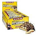 FITCRUNCH Full Size Protein Bars, 6-Layer Baked Bar, 6g of Sugar, Gluten Free & Soft Cake Core (12 Bars, Peanut Butter)