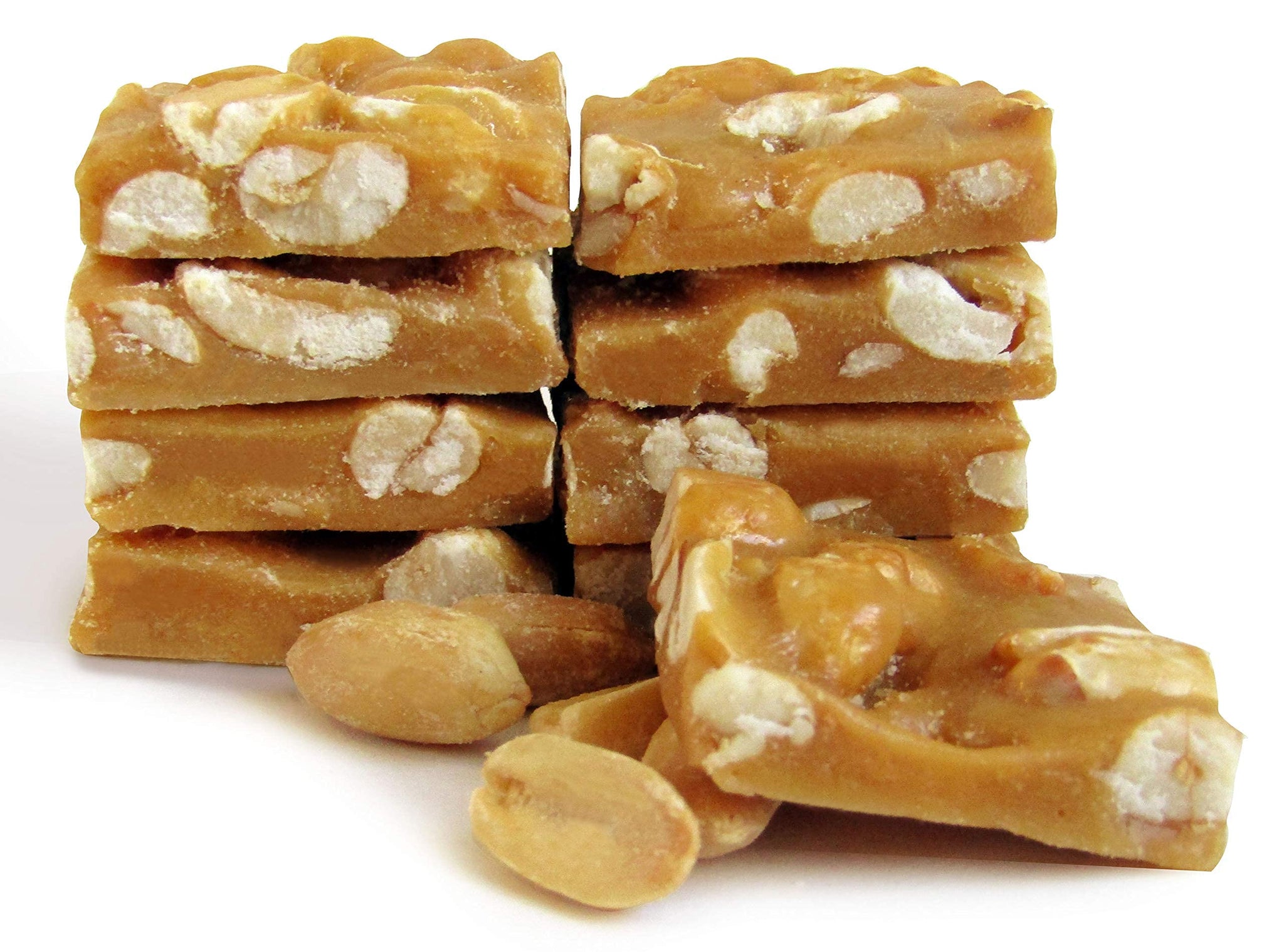Gourmet Peanut Brittle by It's Delish, 6 LBS Bulk Box - Old Fashion Style Peanut Brittle in Square Cut Pieces - Sweet & Crunchy Candy in Bulk Great