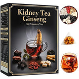 Ginseng Six Treasure Tea - Kidney Tea Formula for Men & Women, Traditional Organic Herbal Ginseng Tea Bags with 7 Natural Ingredients, Premium Gift