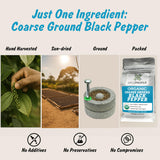 Spice Profile USDA Organic Coarse Ground Black Pepper, Lab Tested for Heavy Metals, Resealable 4 oz Pouch, Kaali Mirch, Pimienta Negra Molida