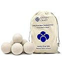 Unique Craft Wool Dryer Balls for Fewer Wrinkles - Reusable Dryer Wool Balls for Saves Drying Time, Chemical-Free Premium New Zealand Fabric Softener