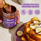 Soom Foods Chocolate Sesame Spread - 12oz | Made with 3 Ingredients, Low Sugar, Dairy-Free, No Nuts, No Gluten, Palm Oil-Free | 5g Protein | Better