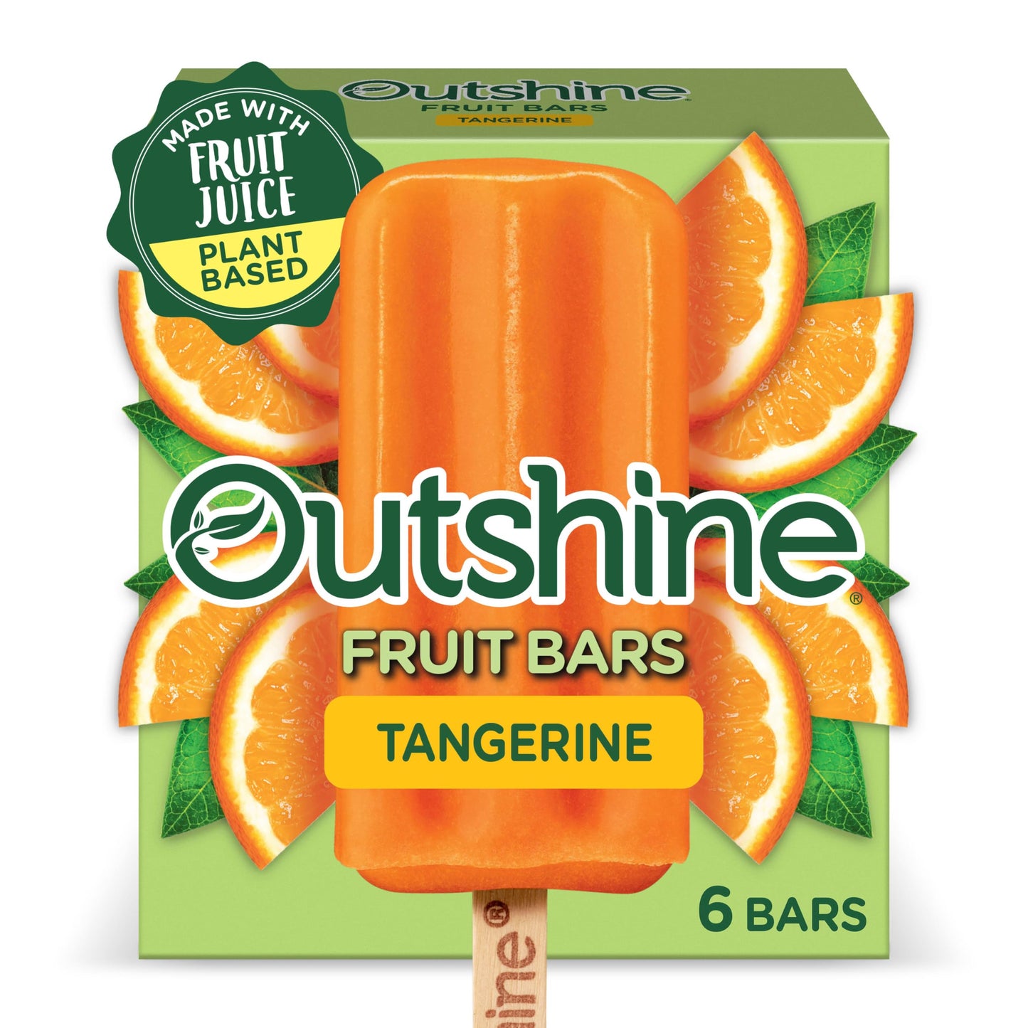 Outshine, Tangerine Fruit Bars, 6 Count (Frozen), Ice-cream