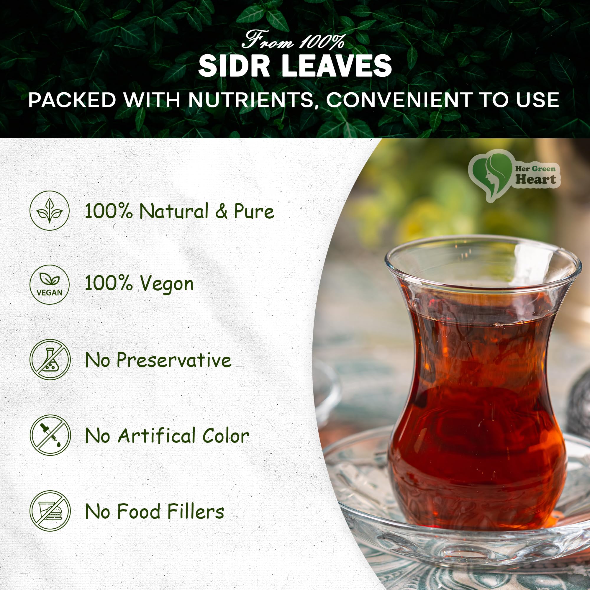 Sidr Leaves - 100% Pure, Dried Organic Sidr Leaves Tea for Culinary and Natural Use