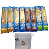 SNACKIFYME Gift box Mega Size Crispy Marshmallow Squares Variety Pack - Salted Caramel, Original, Double Chocolatey Chunk, Rainbow - 8 Pack