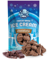 Arctic Farms Freeze Dried Ice Cream Bits Bagged and Boxed - Does Not Melt (Chocolate)