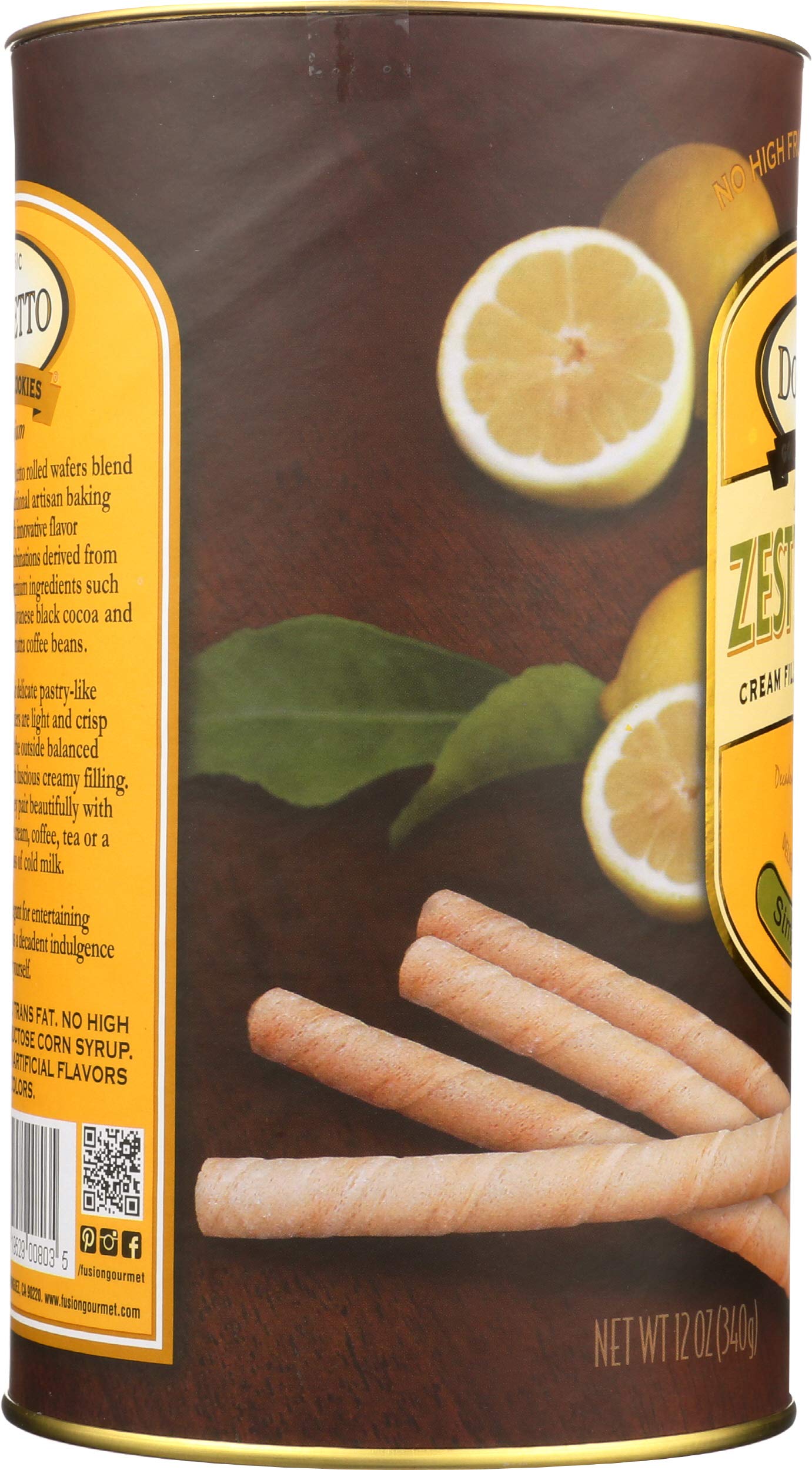 DOLCETTO Dolcetto Wafer Rolls Lemon, 12 OZ
