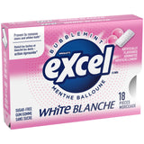 Excel White Bubblemint, Teeth Whitening, Sugar Free Chewing Gum, Multipack, 3 Packs, 18 Pellets Per Pack, Multi